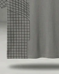The Brutalist Grid Tee up-close print