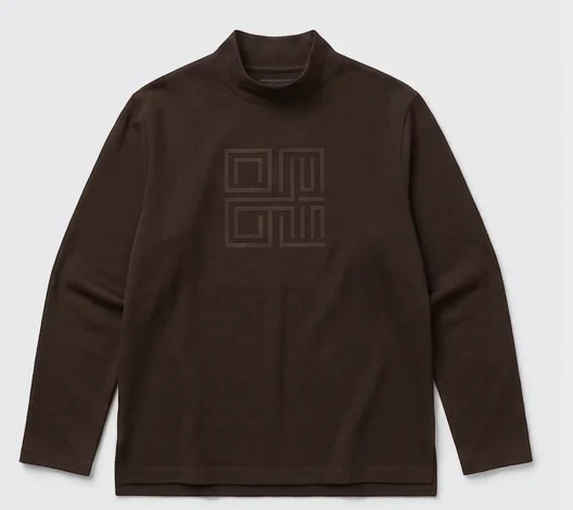 The Cipher LS Mock-Neck 1 deep brown