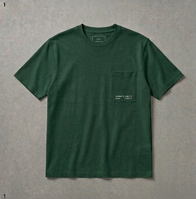 The Compass Pocket Tee 1 forest green