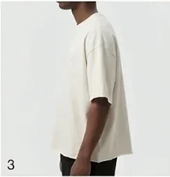 The Raw Hem Box-Tee from the side